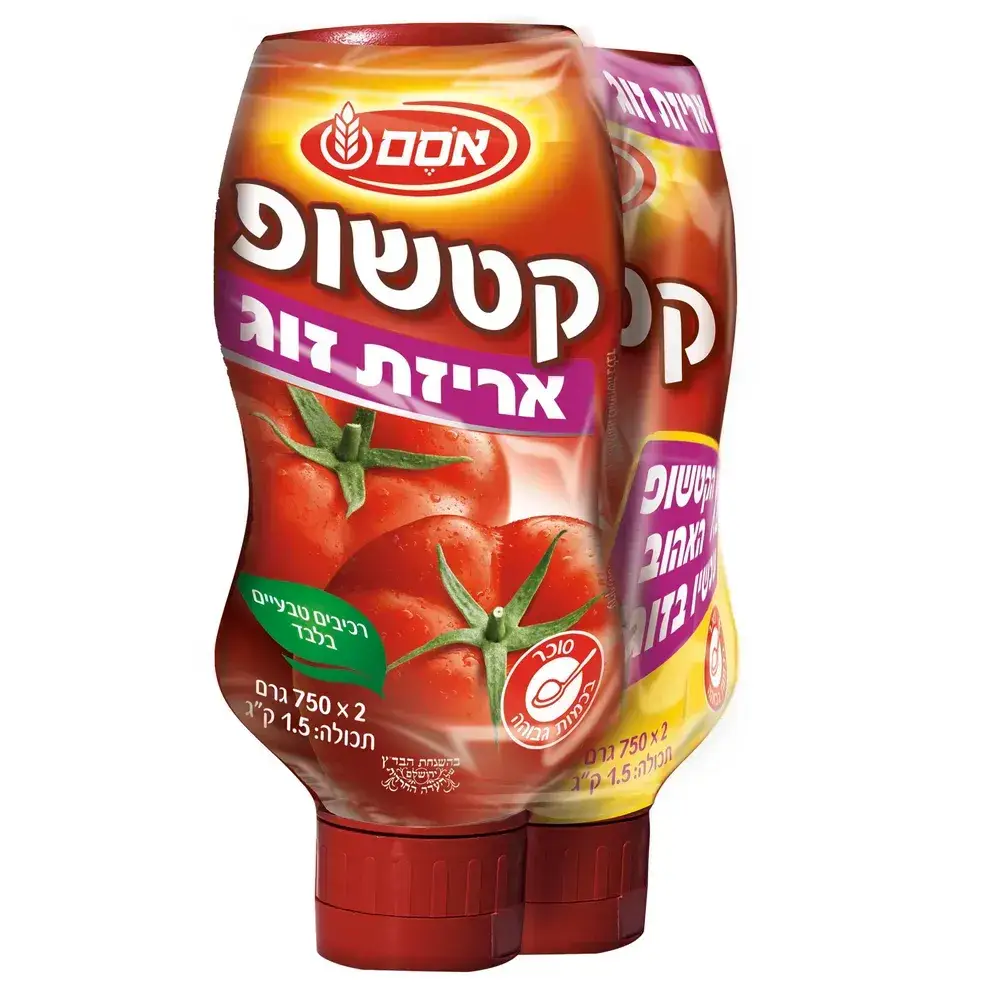 קטשופ אסם 750 ג' מארז 750X2ג'