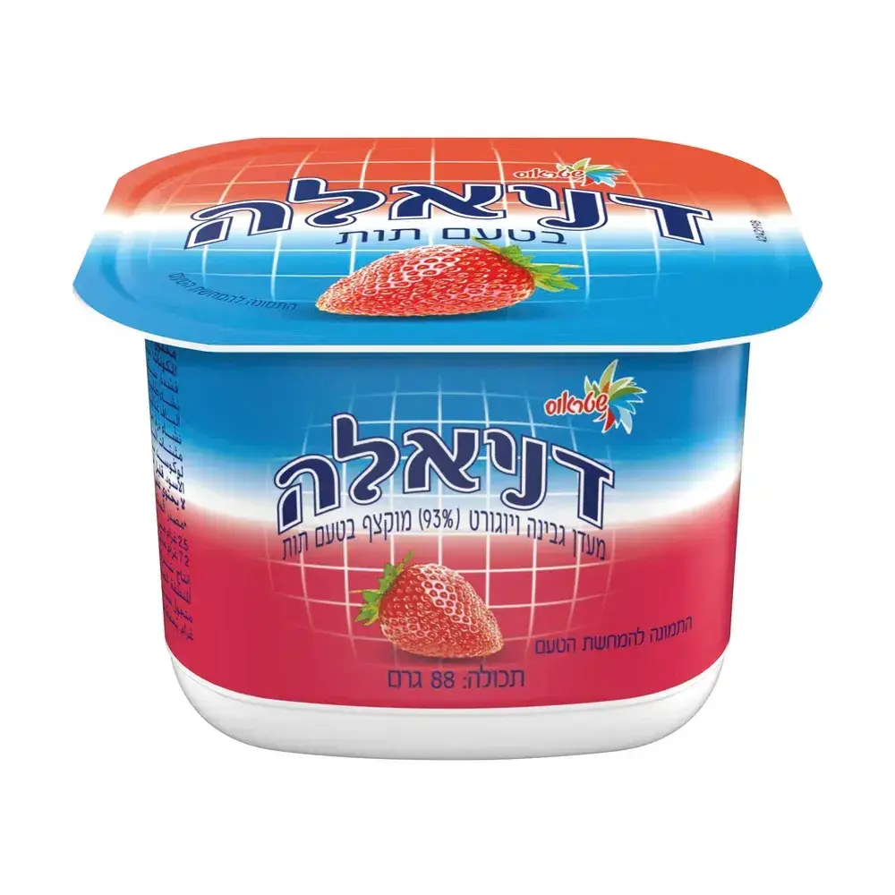 דניאלה מעדן גבינה תות מוקצף5% 150 מל
