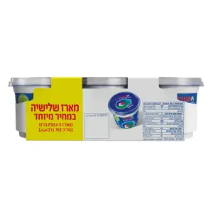 מארז חיסכון 3 גביעי גבינה לבנה 5% 250 גר'