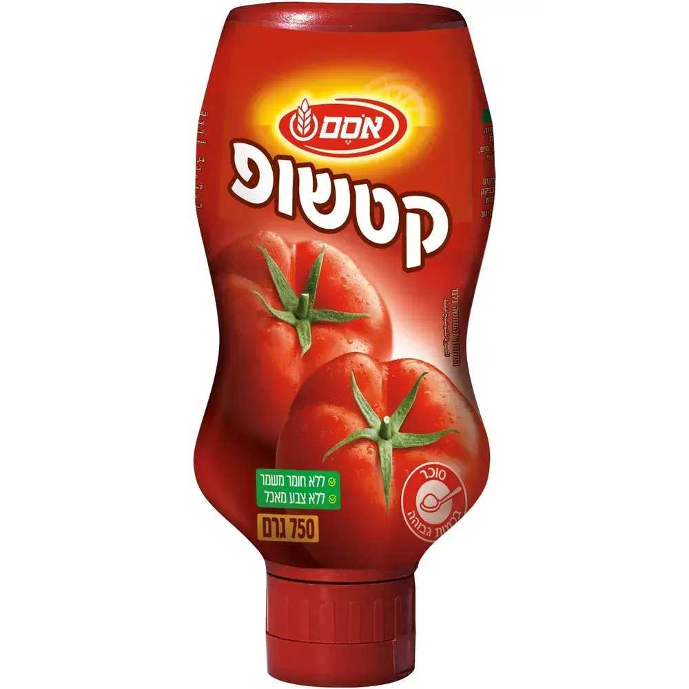 אסם קטשופ בקבוק לחיץ 9*750גרם-חדש