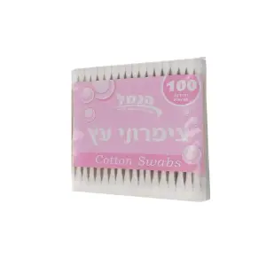 צמרוני אוזניים עץ ארוז 100יח'