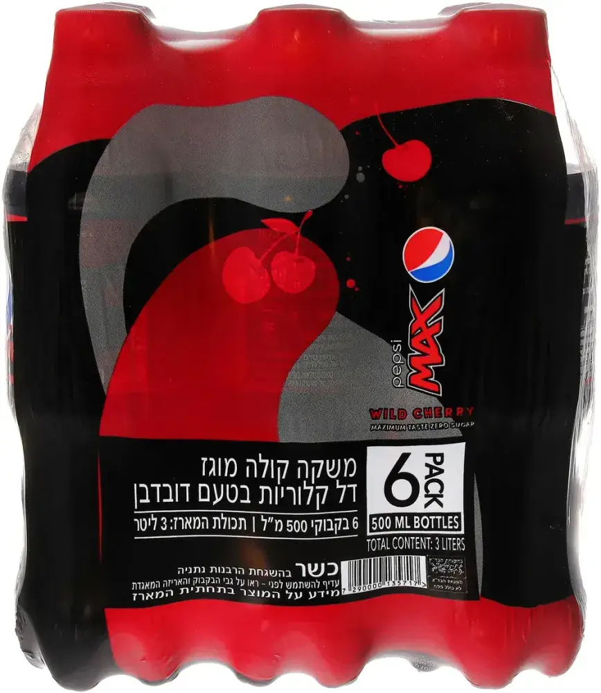 פפסי מקס דובדבן 6*500מל