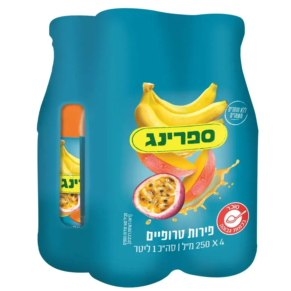 רביעיית ספרינג פירות טרופיים 250 מל