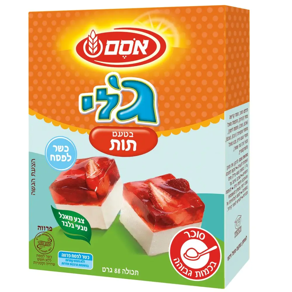 אסם גלי בזק תות צבע טבעי כלפ.12*88גרם