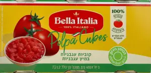 עגבניות חתוכות לקוביות 400*3 גר'
