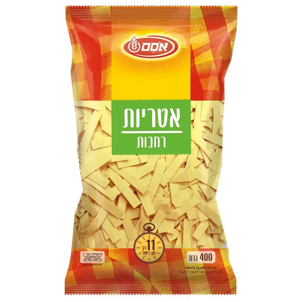 אסם אטריות רחבות 12*400גרם