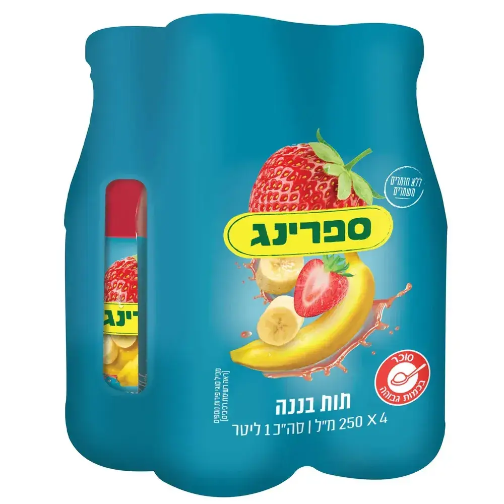 רביעיית ספרינג תות בננה 250 מל