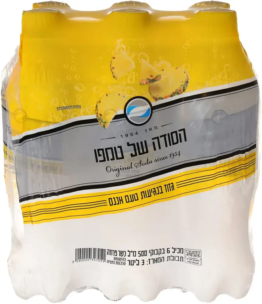 שישייה סודה בטעם אננס 500 מל