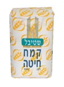 קמח חיטה לבן בהיר לא מנופה נייר