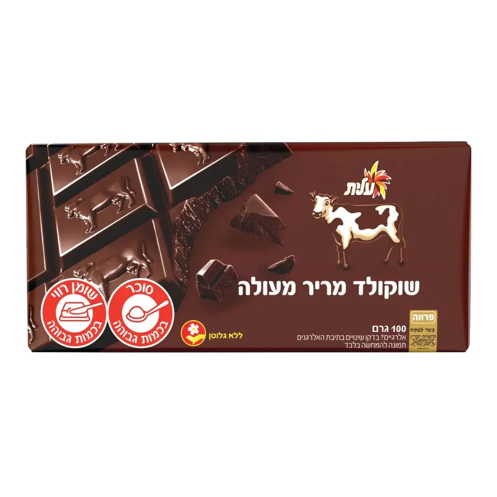 שוקולד פרה מריר 100 גר' בדצ