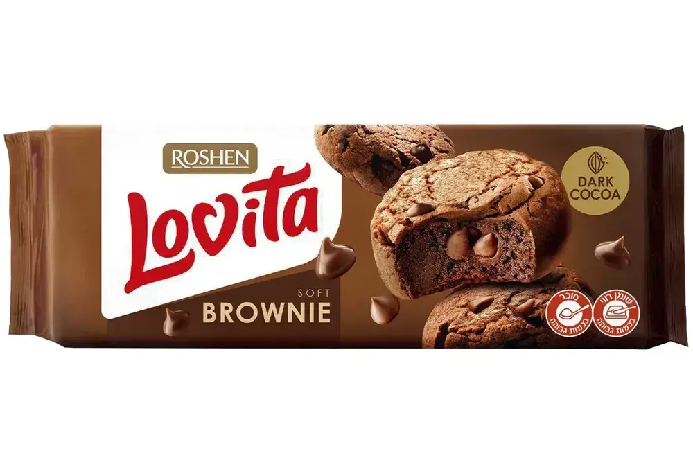 עוגיות LOVITA קקאו עם נטיפי קקאו 150 גר