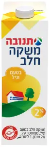 משקה חלב וניל 2% שומן 1 ל'