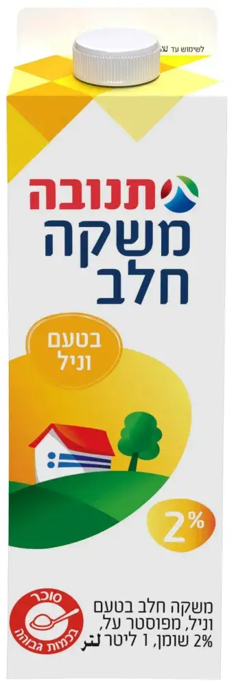 משקה חלב וניל 2% שומן 1 ל'
