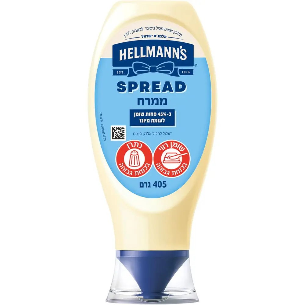 הלמנס ממרח בקבוק לחיץ 405 גרם